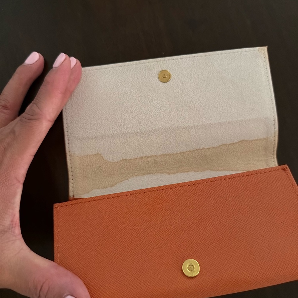 Tory Burch Orange brown sunglasses case - Picture 2 of 2